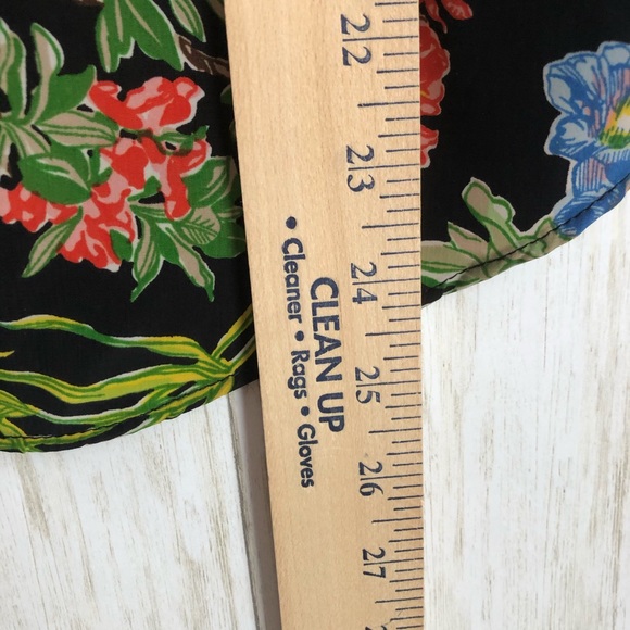 anthropologie tiny Black Floral Paisley Lacona Top - Picture 5 of 8